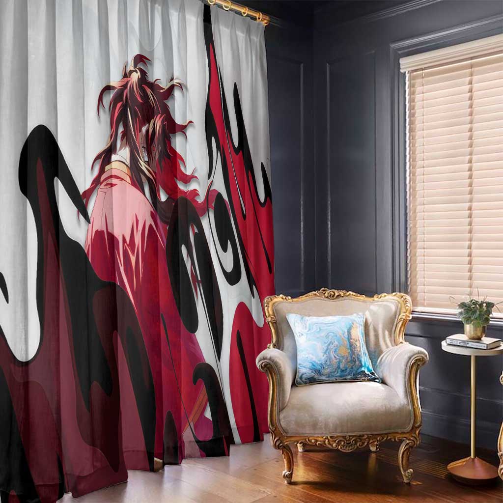 Yoriichi Tsugikuni - Demon Slayer Window Curtain Anime Style