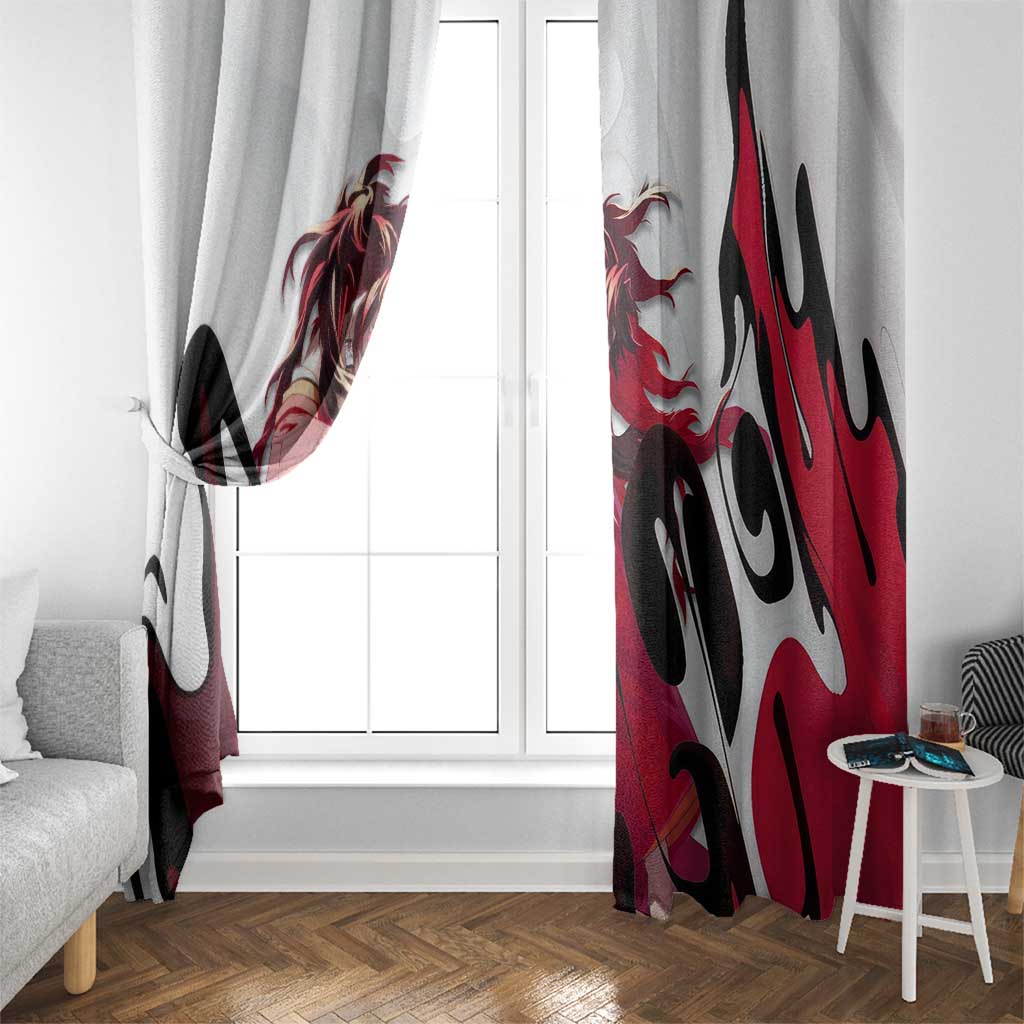 Yoriichi Tsugikuni - Demon Slayer Window Curtain Anime Style