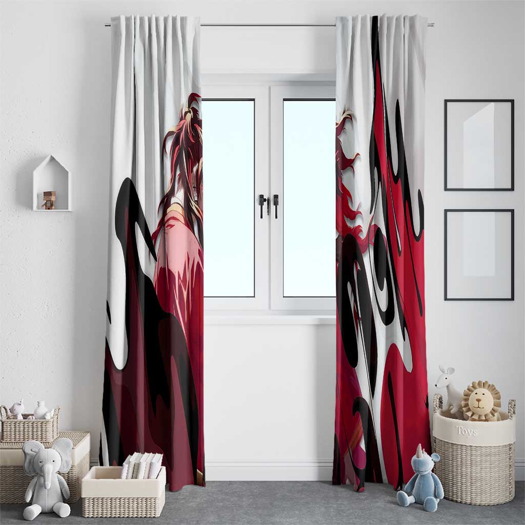 Yoriichi Tsugikuni - Demon Slayer Window Curtain Anime Style