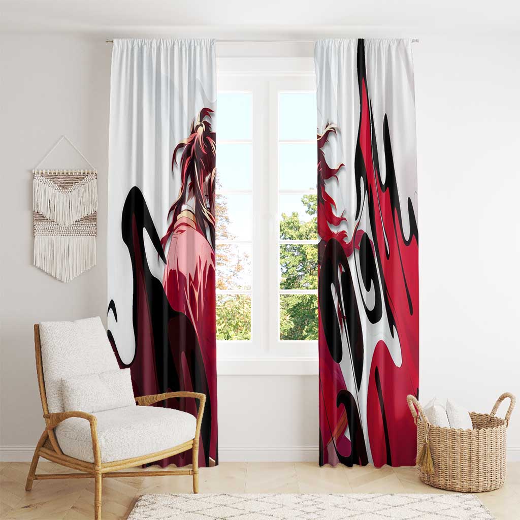 Yoriichi Tsugikuni - Demon Slayer Window Curtain Anime Style