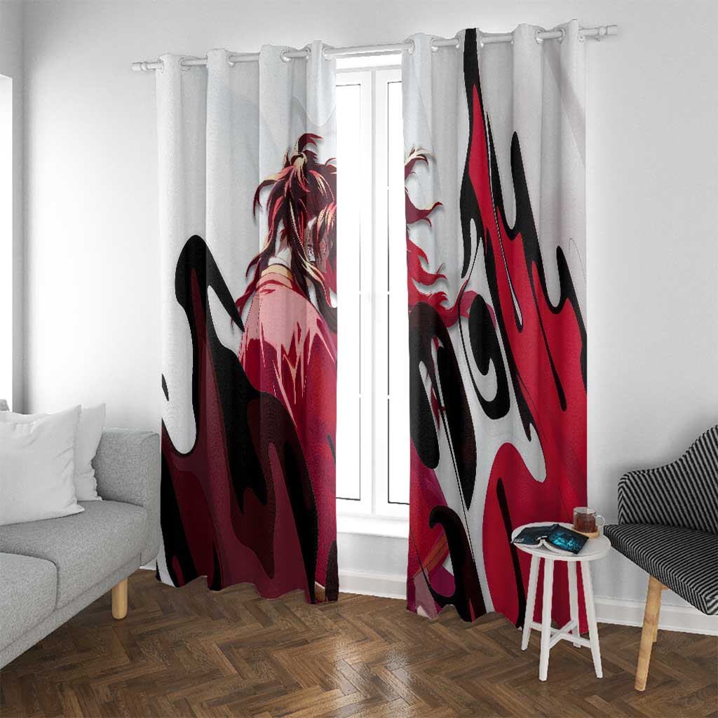 Yoriichi Tsugikuni - Demon Slayer Window Curtain Anime Style