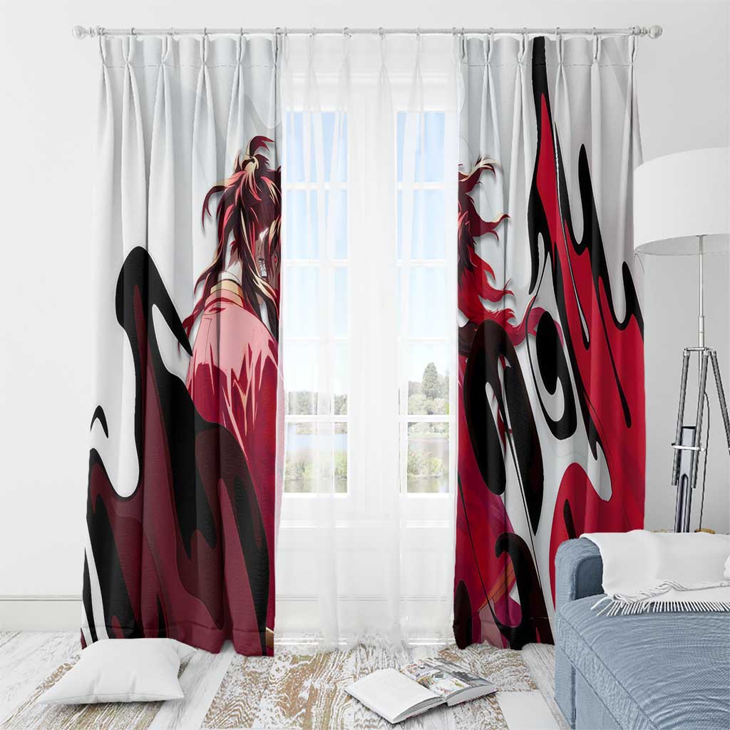 Yoriichi Tsugikuni - Demon Slayer Window Curtain Anime Style