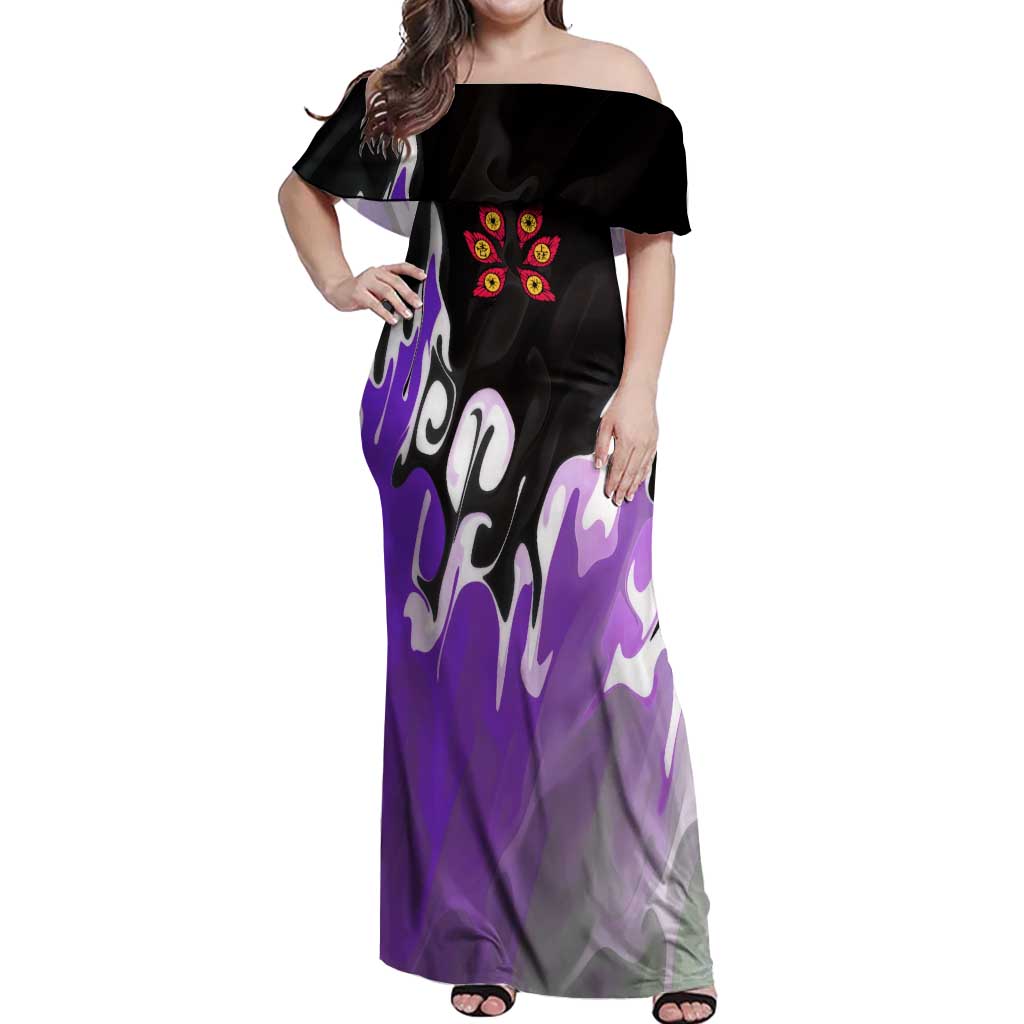 Kokushibo - Demon Slayer Off Shoulder Maxi Dress Anime Style