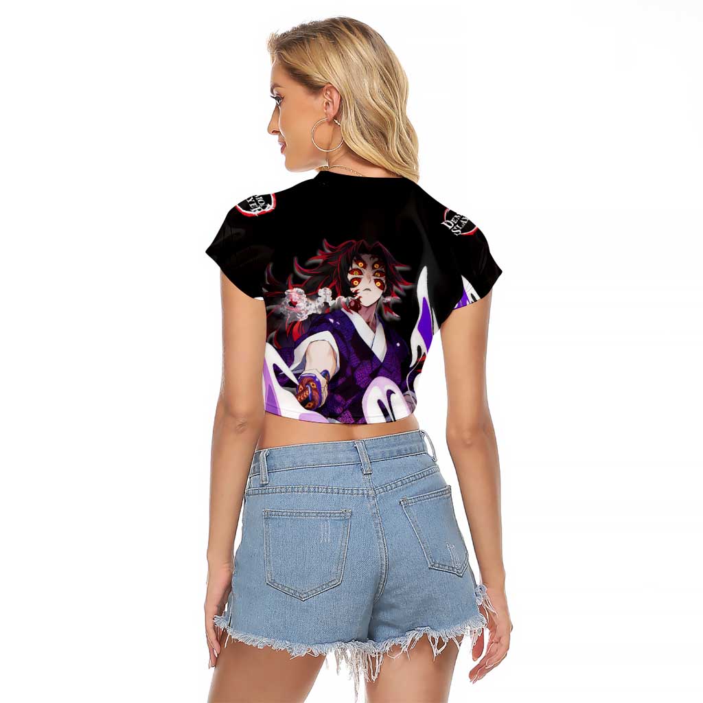 Kokushibo - Demon Slayer Raglan Cropped T Shirt Anime Style