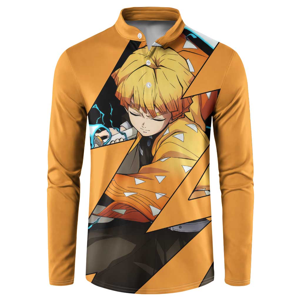 Zenitsu - Demon Slayer Button Sweatshirt Anime Style