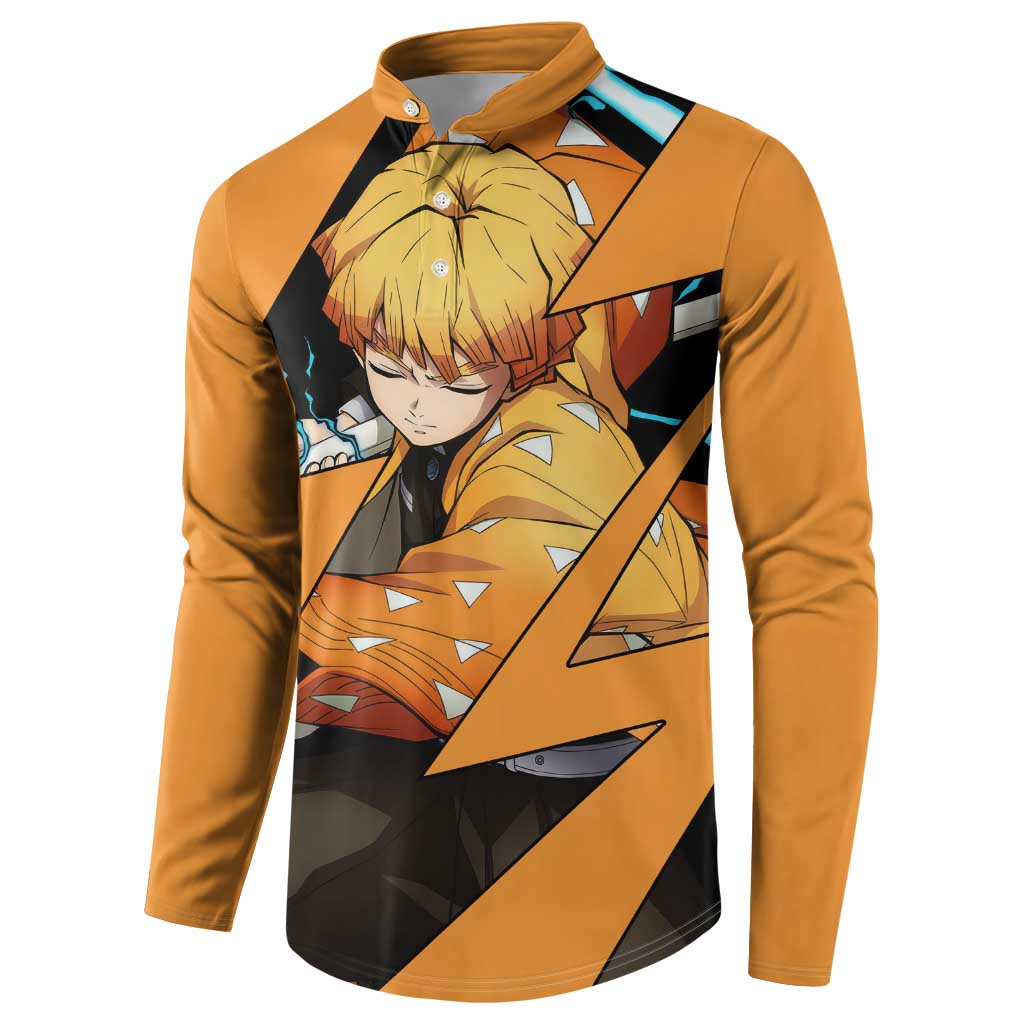 Zenitsu - Demon Slayer Button Sweatshirt Anime Style