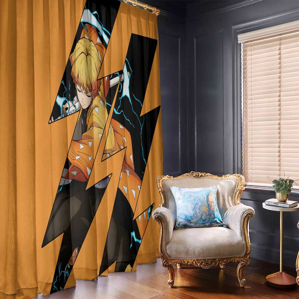 Zenitsu - Demon Slayer Window Curtain Anime Style