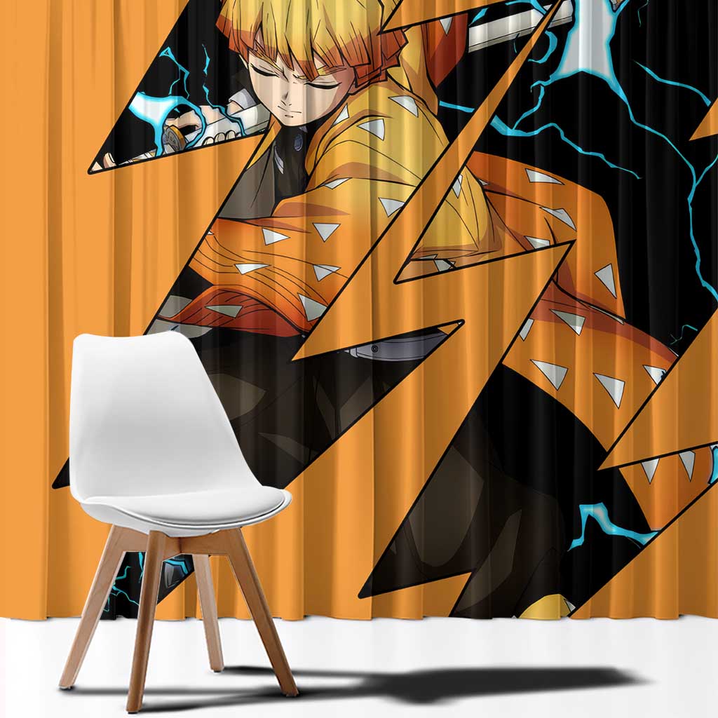 Zenitsu - Demon Slayer Window Curtain Anime Style