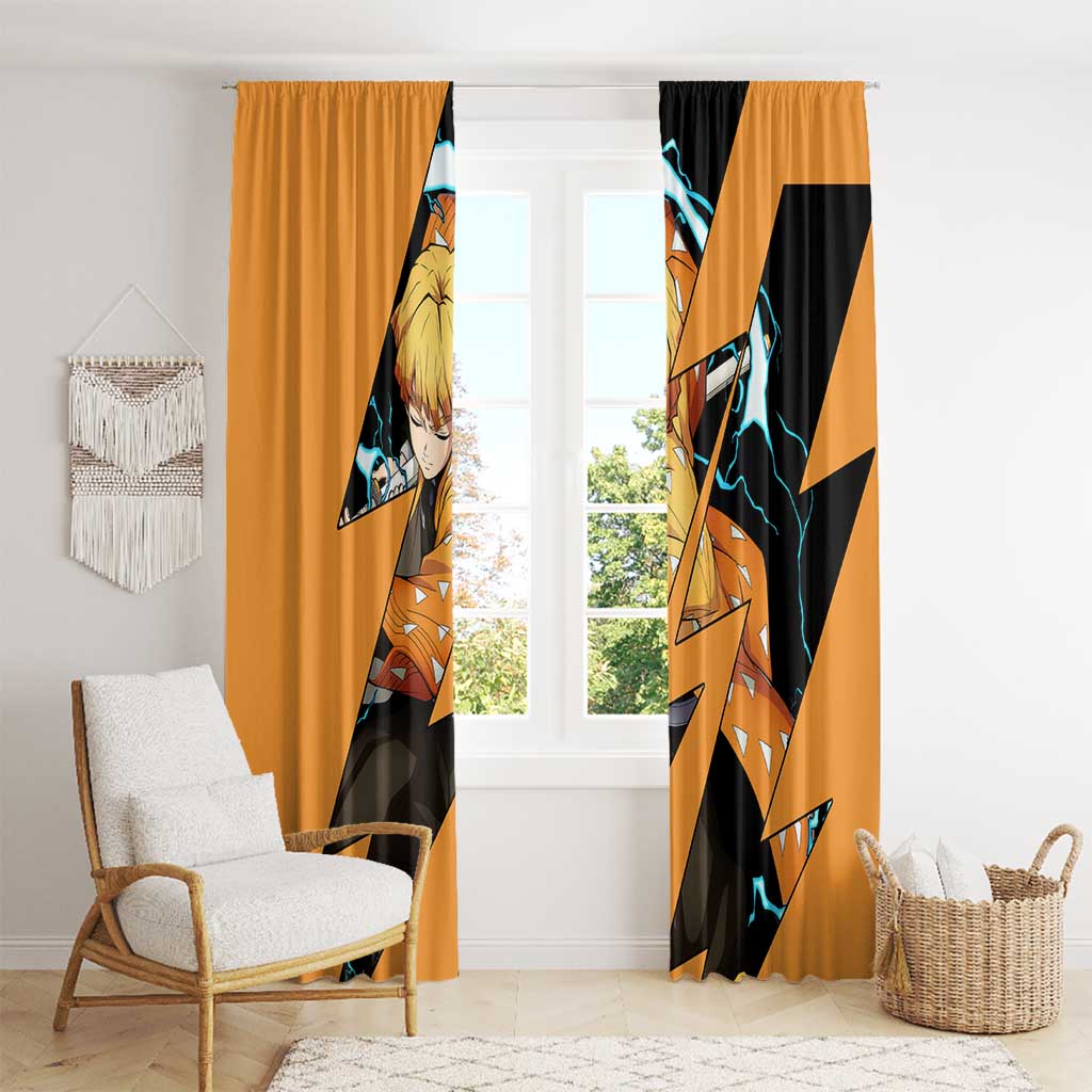 Zenitsu - Demon Slayer Window Curtain Anime Style