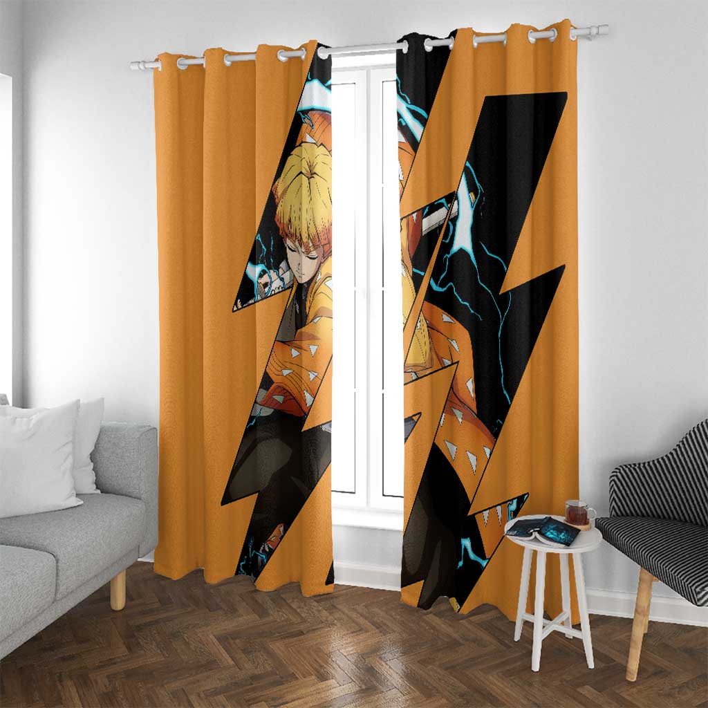 Zenitsu - Demon Slayer Window Curtain Anime Style