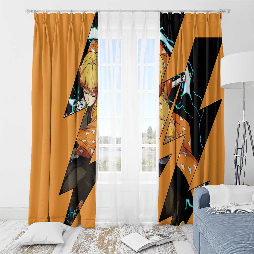Zenitsu - Demon Slayer Window Curtain Anime Style
