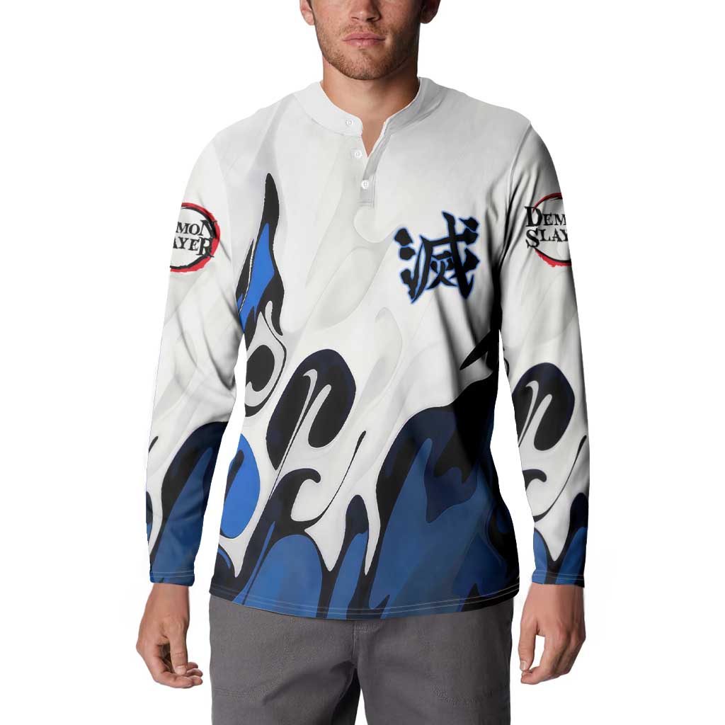 Tomioka Gyu - Demon Slayer Button Sweatshirt Anime Style