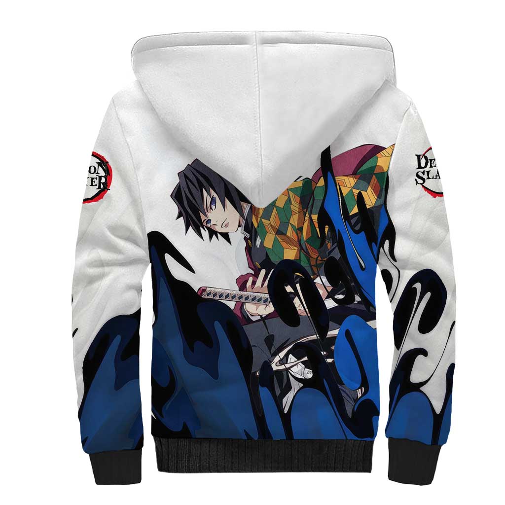 Tomioka Gyu - Demon Slayer Sherpa Hoodie Anime Style