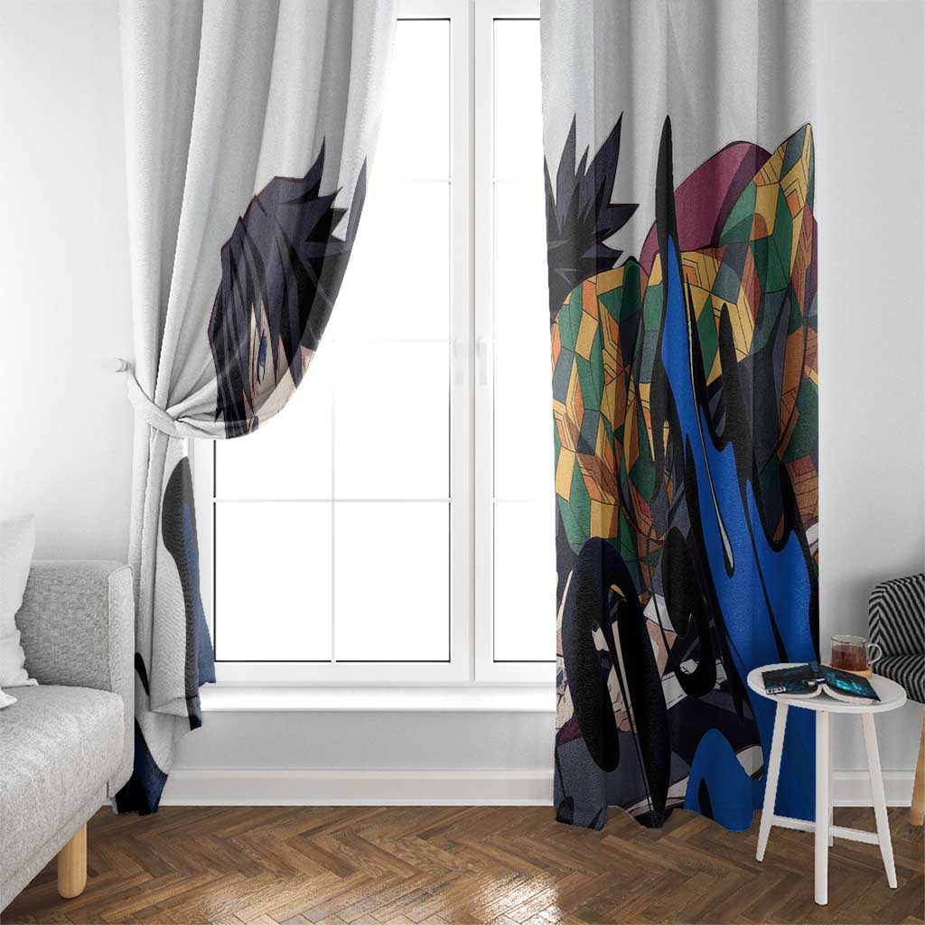 Tomioka Gyu - Demon Slayer Window Curtain Anime Style