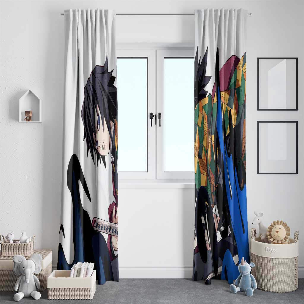 Tomioka Gyu - Demon Slayer Window Curtain Anime Style