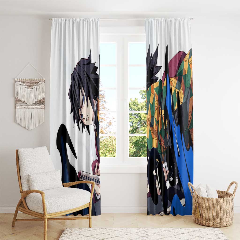 Tomioka Gyu - Demon Slayer Window Curtain Anime Style