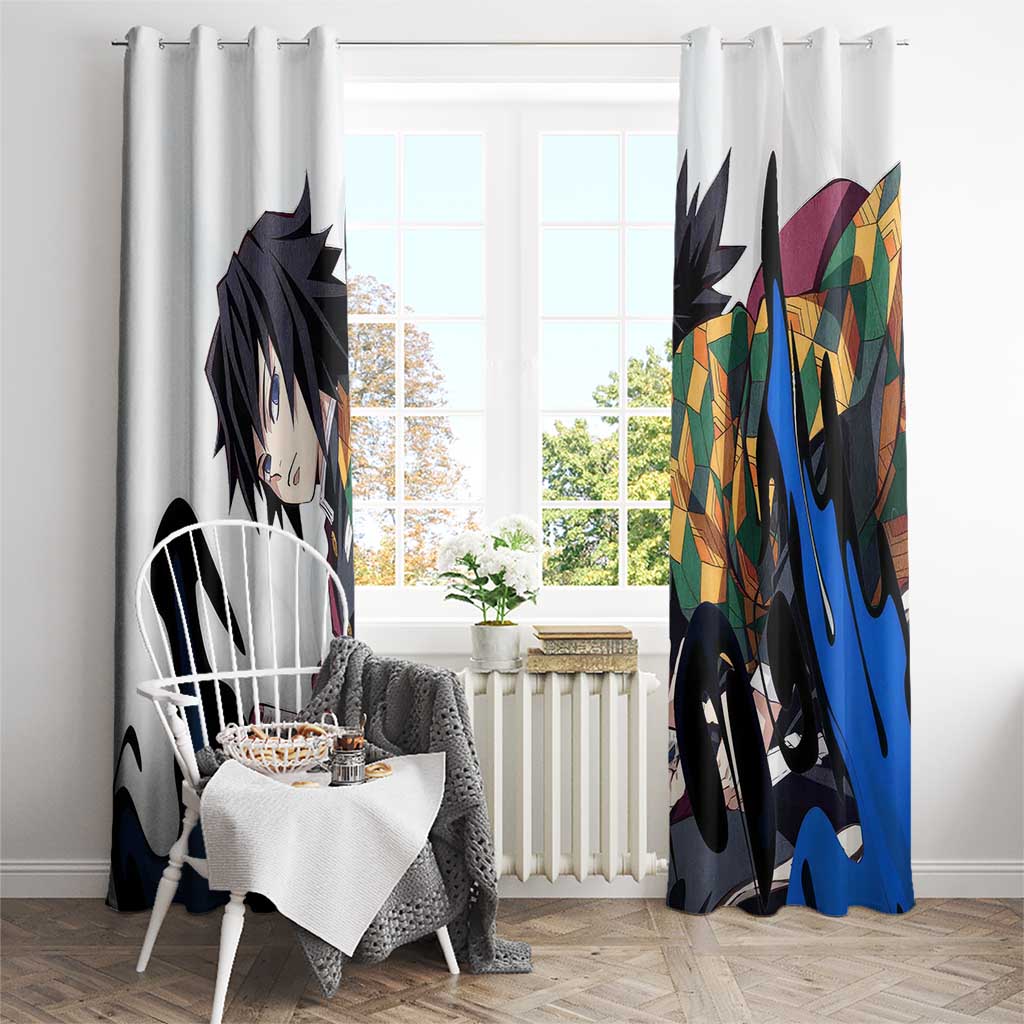 Tomioka Gyu - Demon Slayer Window Curtain Anime Style