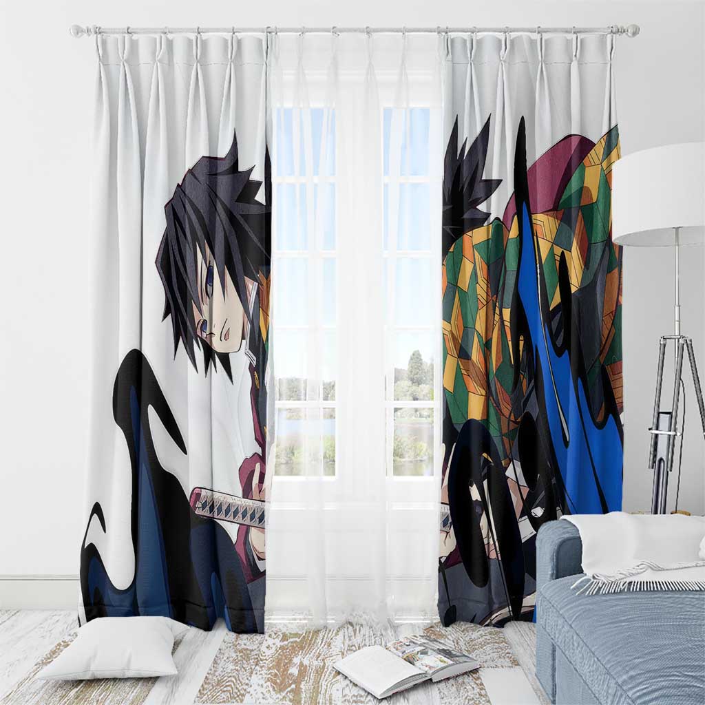 Tomioka Gyu - Demon Slayer Window Curtain Anime Style