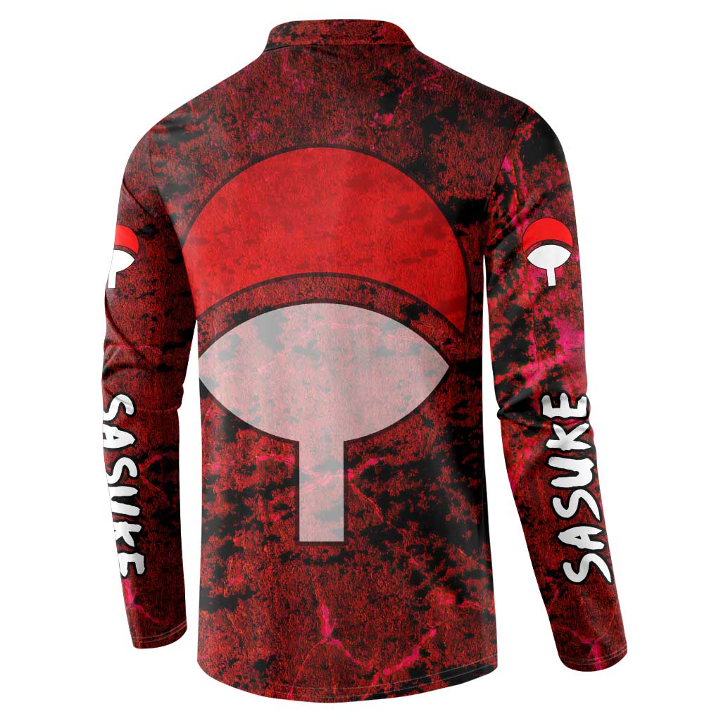 Uchiha Sasuke - Naruto Button Sweatshirt Anime Style