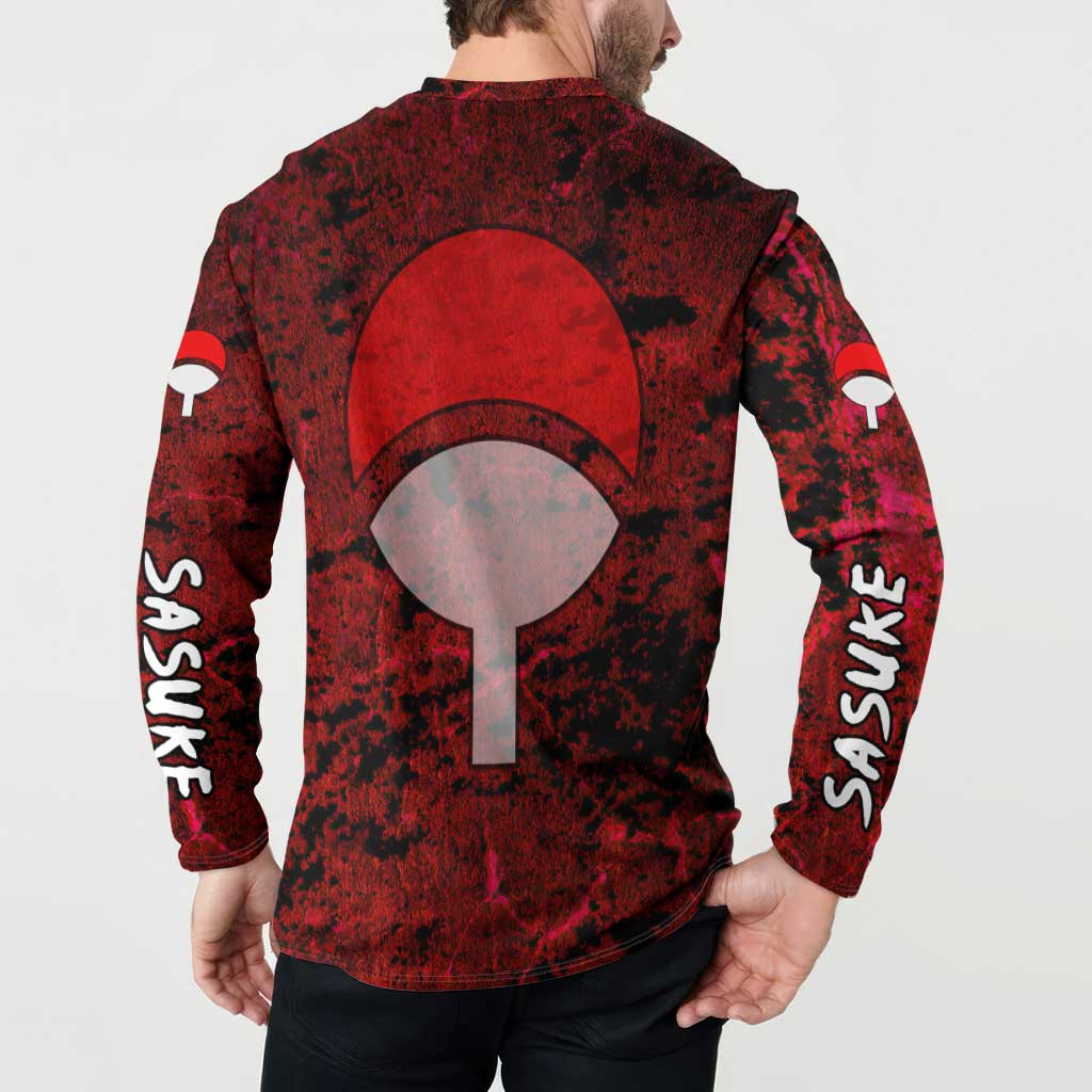 Uchiha Sasuke - Naruto Button Sweatshirt Anime Style