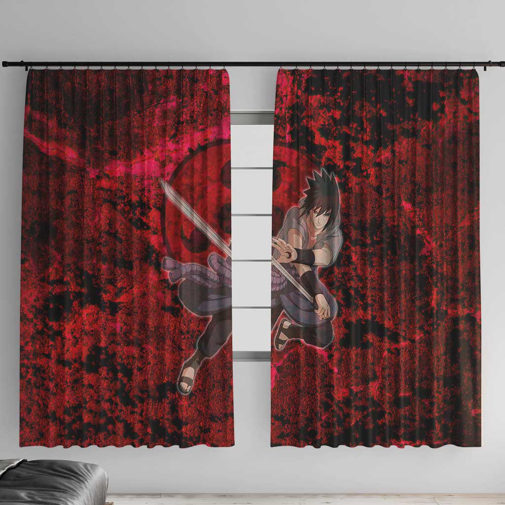 Uchiha Sasuke - Naruto Window Curtain Anime Style