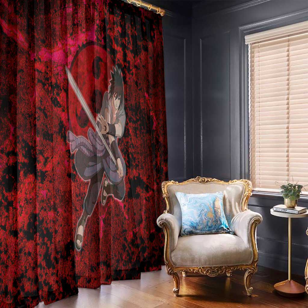 Uchiha Sasuke - Naruto Window Curtain Anime Style