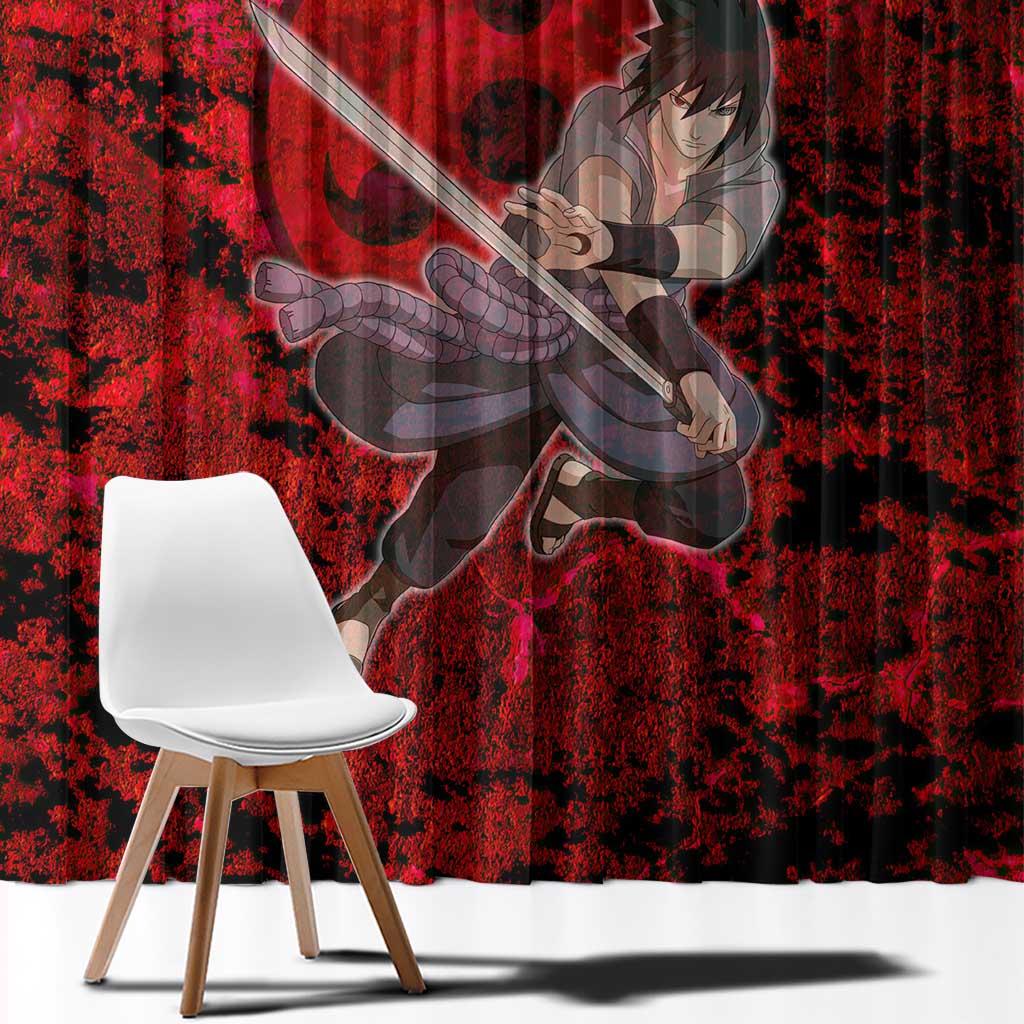 Uchiha Sasuke - Naruto Window Curtain Anime Style