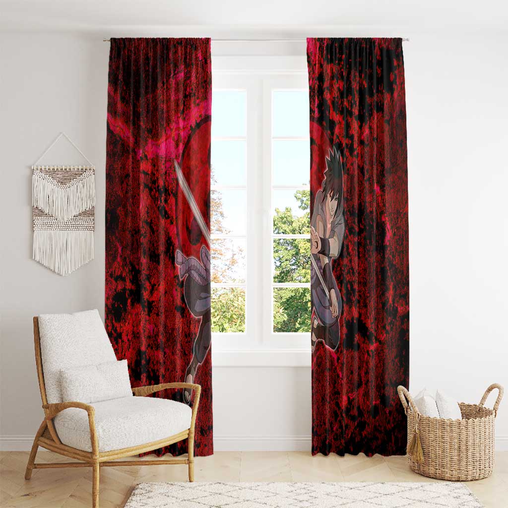 Uchiha Sasuke - Naruto Window Curtain Anime Style