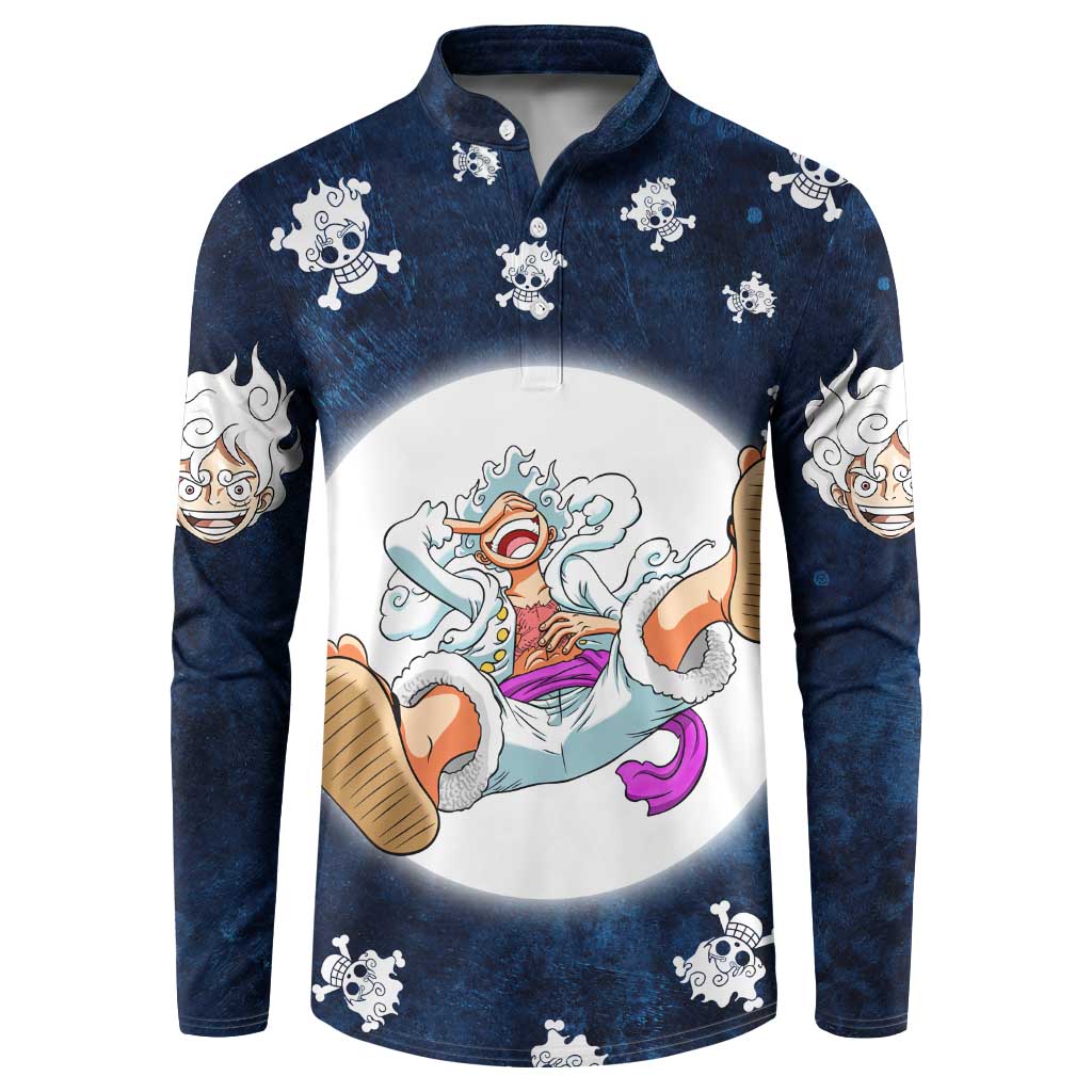Luffy Gear 5 - One Piece Button Sweatshirt Anime Style