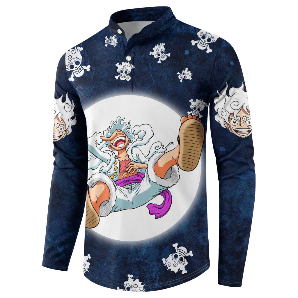 Luffy Gear 5 - One Piece Button Sweatshirt Anime Style