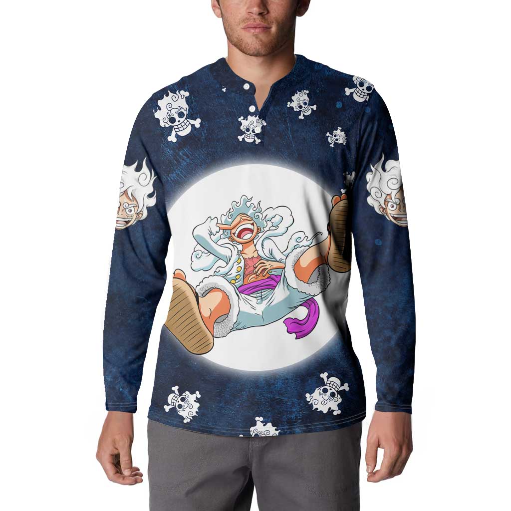 Luffy Gear 5 - One Piece Button Sweatshirt Anime Style