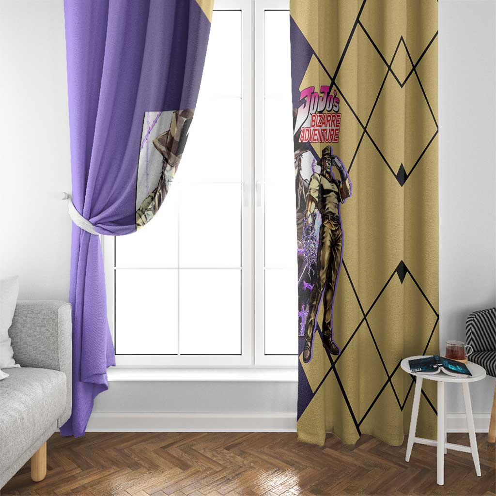 Joseph Joestar JoJo's Bizarre Adventure Window Curtain with Hamon Pose and Strategic Battle Design - The Mazicc