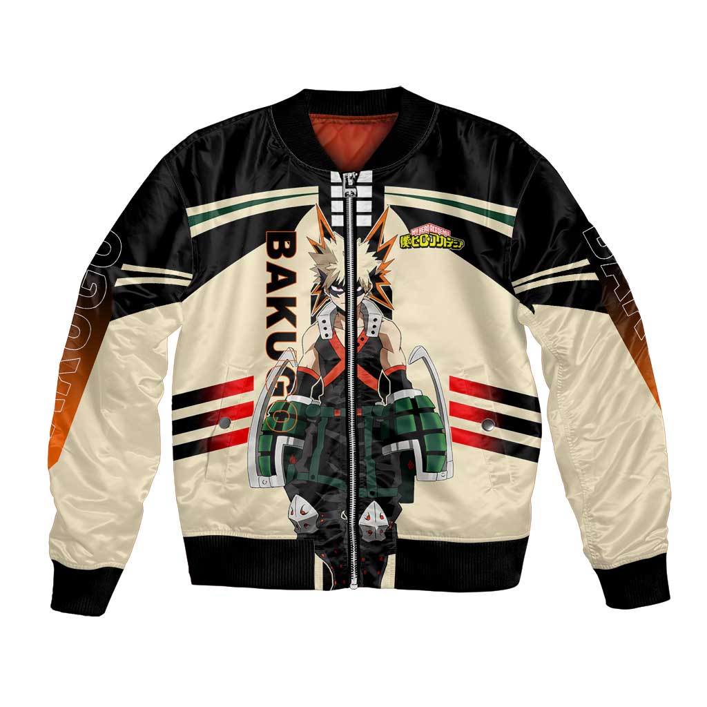 Katsuki Bakugo My Hero Academia Bomber Jacket with Explosion Quirk and Dynamic Action Design - The Mazicc