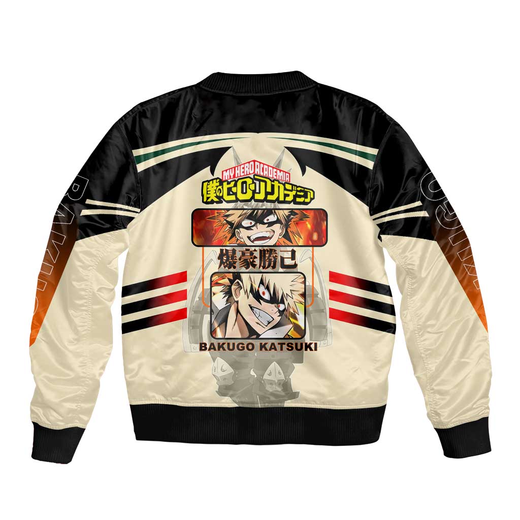 Katsuki Bakugo My Hero Academia Bomber Jacket with Explosion Quirk and Dynamic Action Design - The Mazicc