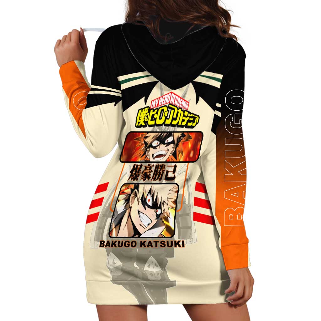 Katsuki Bakugo My Hero Academia Hoodie Dress with Explosion Quirk and Dynamic Action Design - The Mazicc