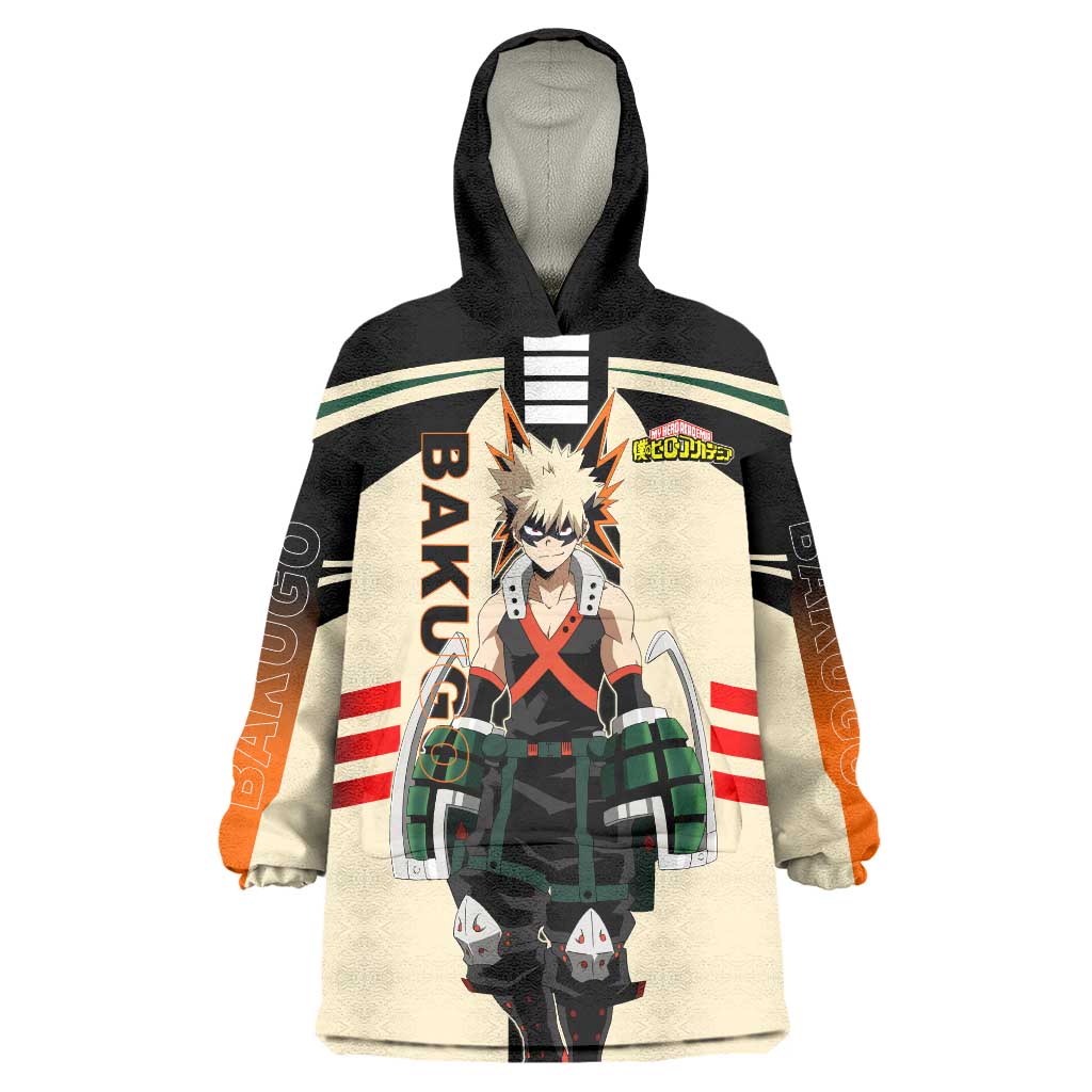 Katsuki Bakugo My Hero Academia Wearable Blanket Hoodie with Explosion Quirk and Dynamic Action Design - The Mazicc