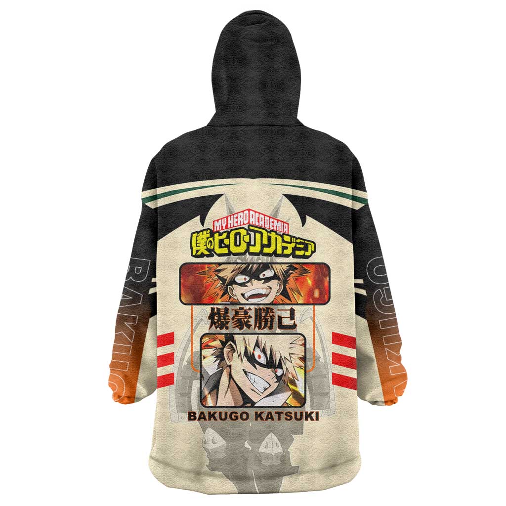 Katsuki Bakugo My Hero Academia Wearable Blanket Hoodie with Explosion Quirk and Dynamic Action Design - The Mazicc