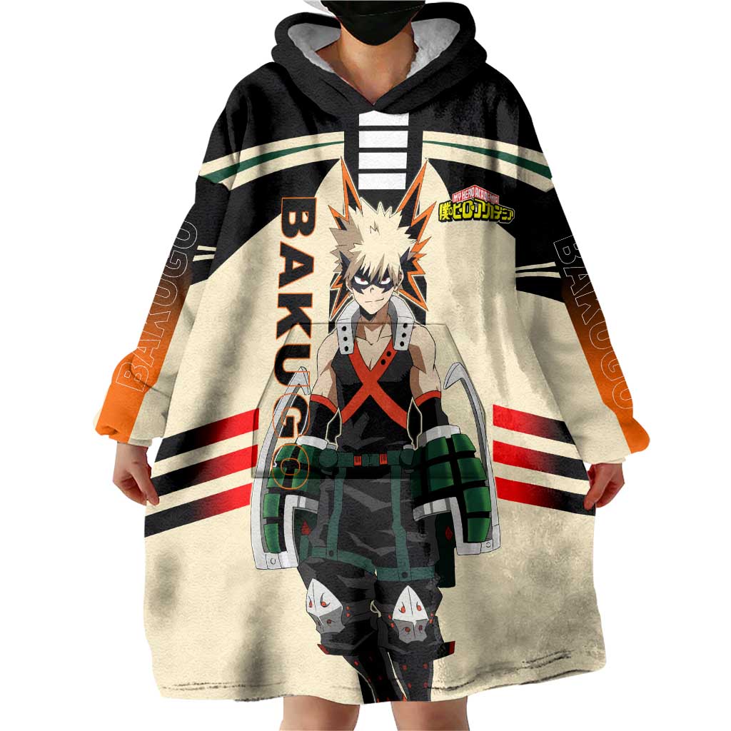Katsuki Bakugo My Hero Academia Wearable Blanket Hoodie with Explosion Quirk and Dynamic Action Design - The Mazicc