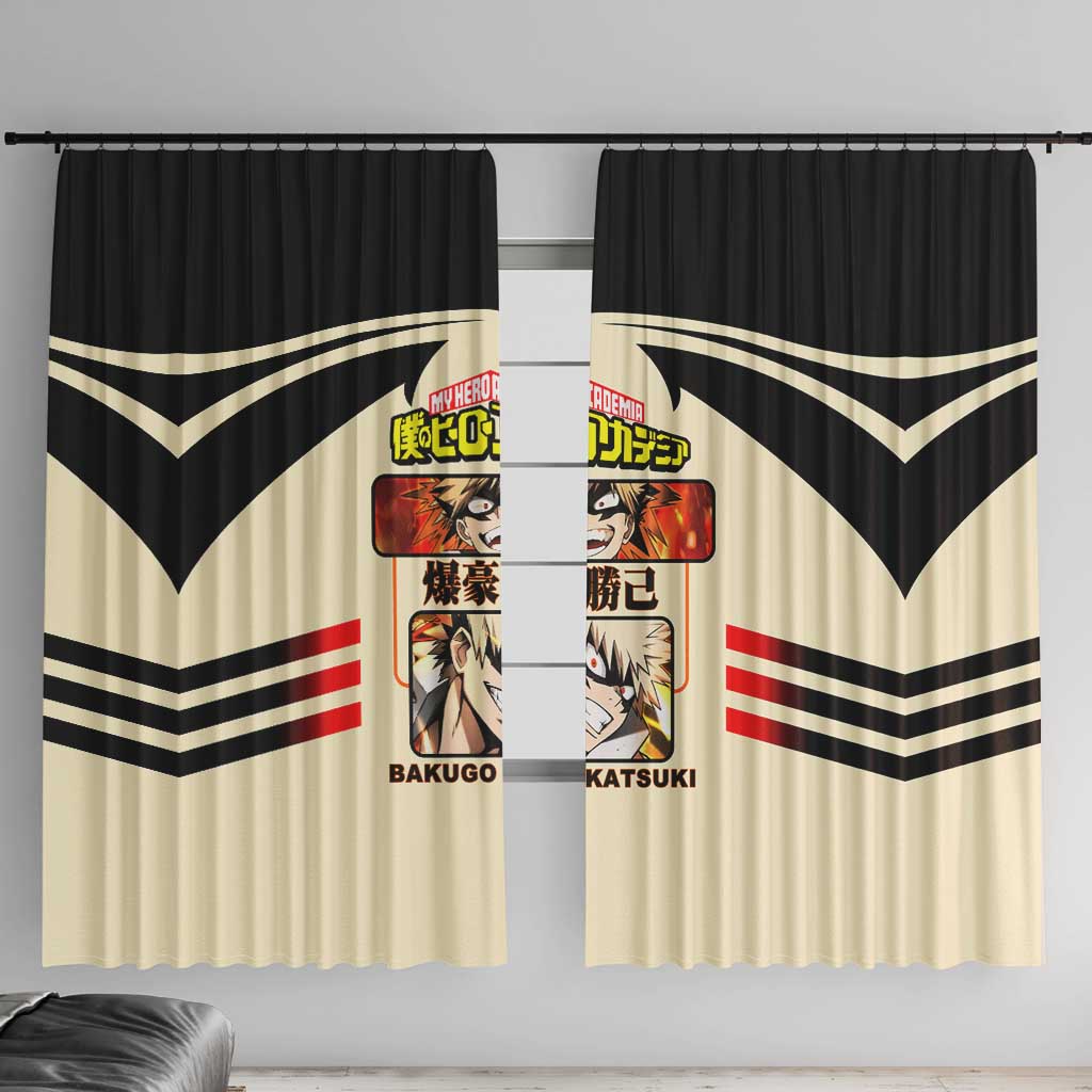 Katsuki Bakugo My Hero Academia Window Curtain with Explosion Quirk and Dynamic Action Design - The Mazicc