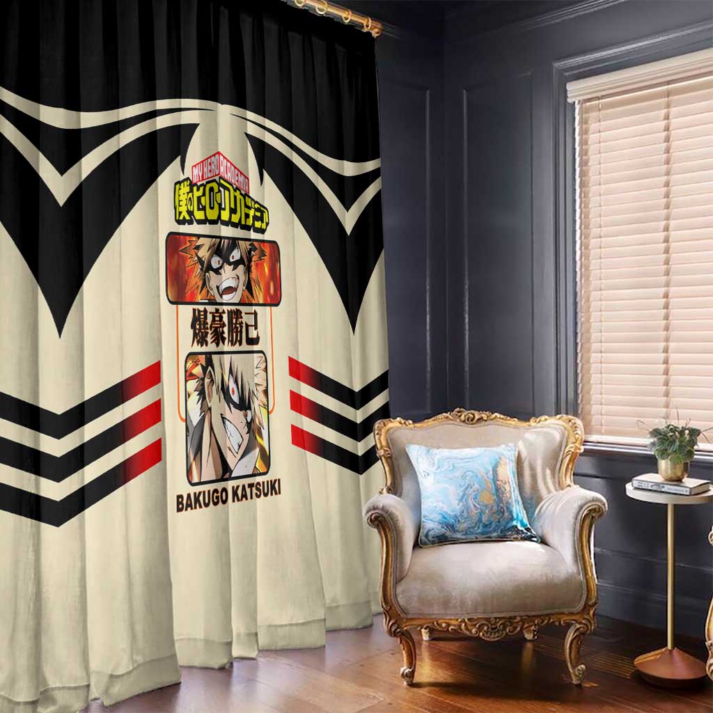 Katsuki Bakugo My Hero Academia Window Curtain with Explosion Quirk and Dynamic Action Design - The Mazicc