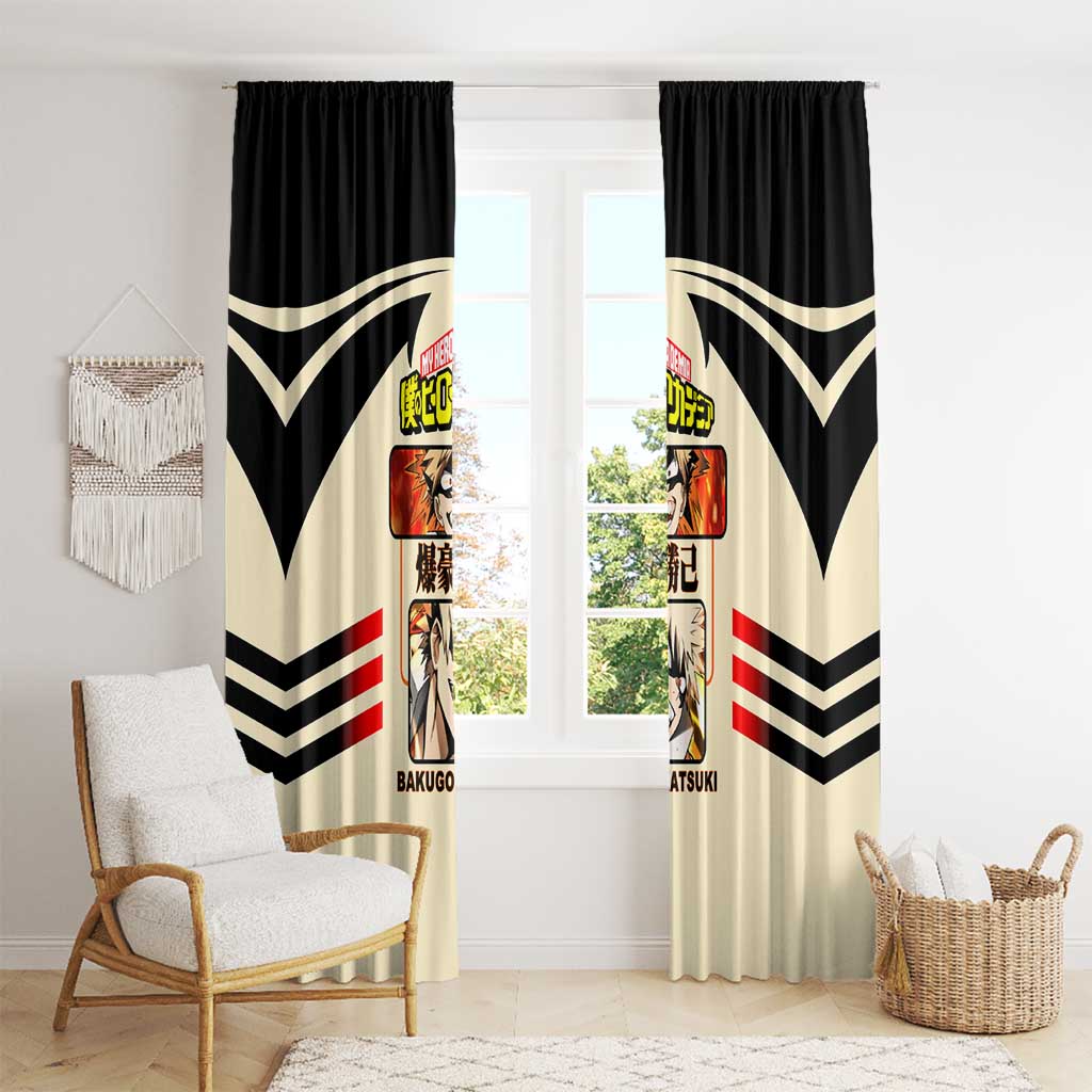 Katsuki Bakugo My Hero Academia Window Curtain with Explosion Quirk and Dynamic Action Design - The Mazicc
