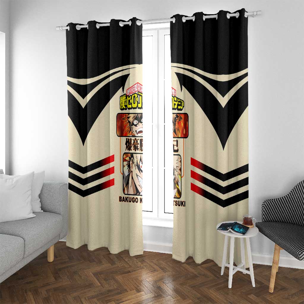 Katsuki Bakugo My Hero Academia Window Curtain with Explosion Quirk and Dynamic Action Design - The Mazicc