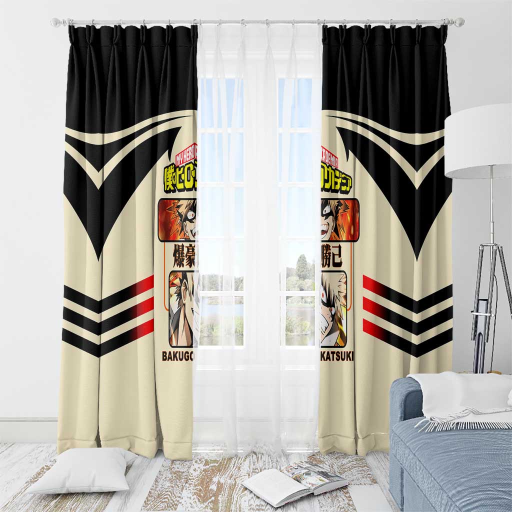Katsuki Bakugo My Hero Academia Window Curtain with Explosion Quirk and Dynamic Action Design - The Mazicc