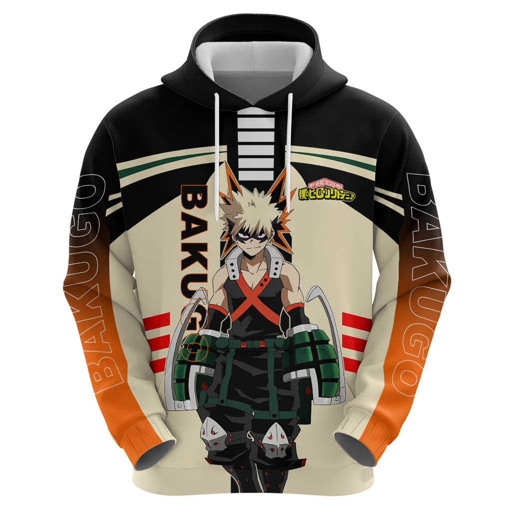 Katsuki Bakugo My Hero Academia Zip Hoodie with Explosion Quirk and Dynamic Action Design - The Mazicc