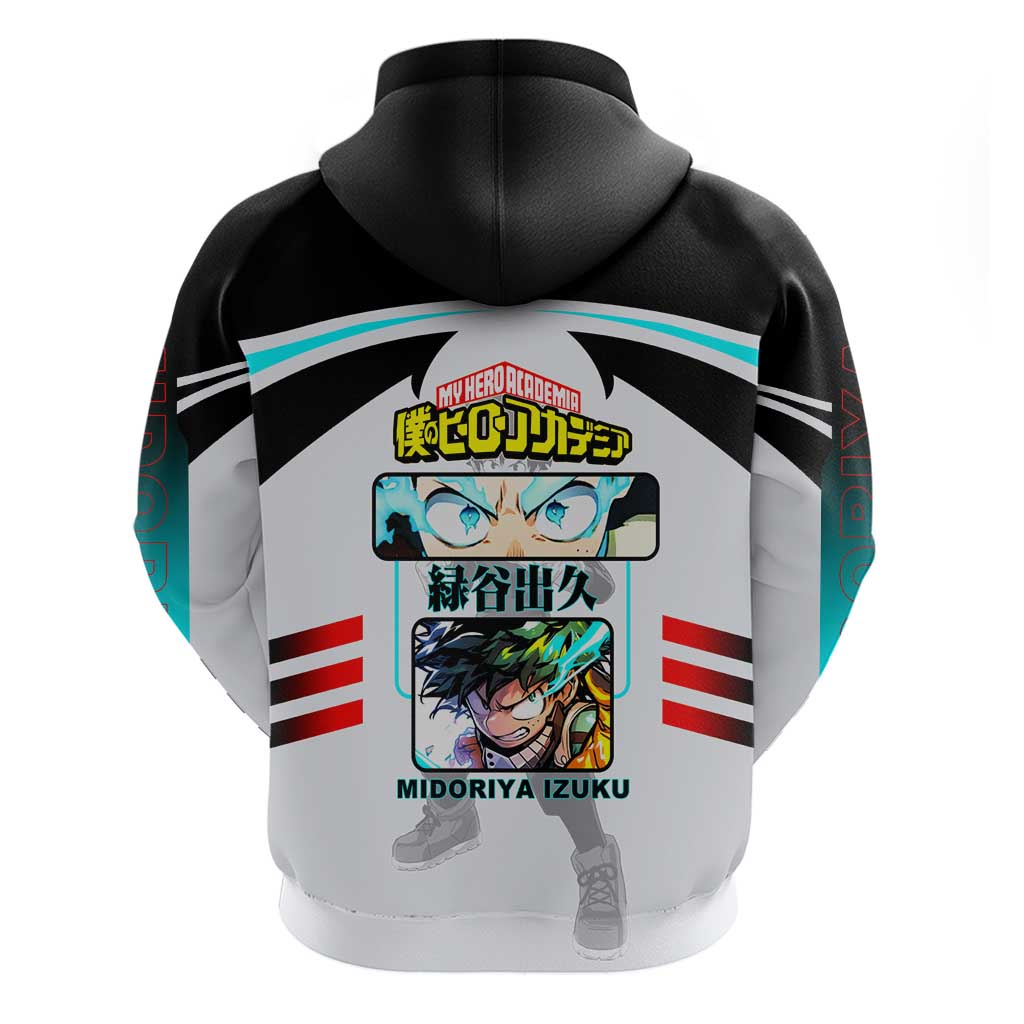 Izuku Midoriya My Hero Academia Hoodie with One For All Quirk and Heroic Action Design - The Mazicc
