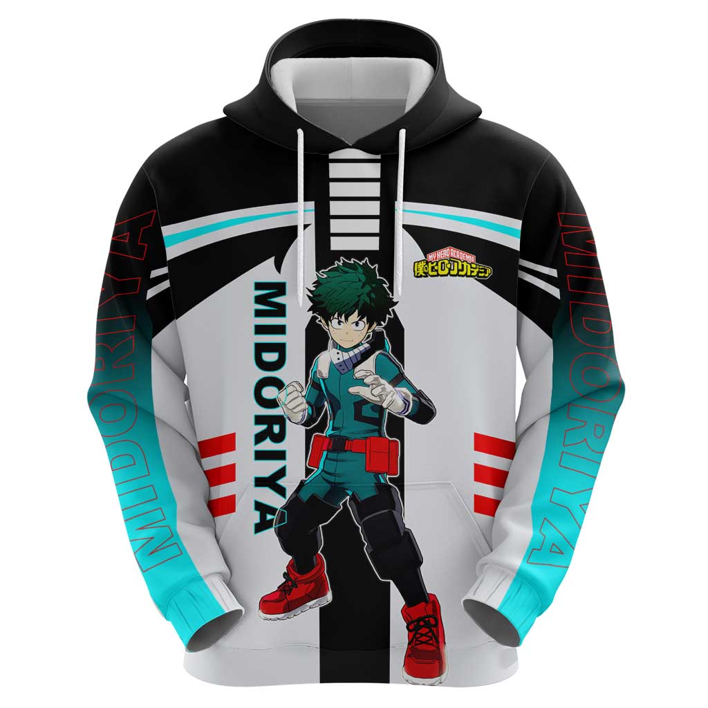 Izuku Midoriya My Hero Academia Hoodie with One For All Quirk and Heroic Action Design - The Mazicc