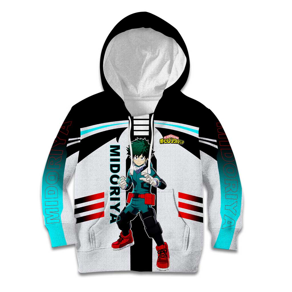 Izuku Midoriya My Hero Academia Kid Hoodie with One For All Quirk and Heroic Action Design - The Mazicc