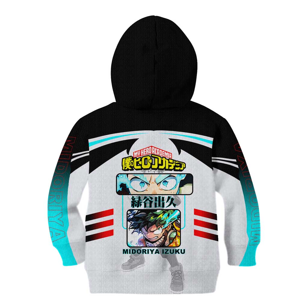 Izuku Midoriya My Hero Academia Kid Hoodie with One For All Quirk and Heroic Action Design - The Mazicc