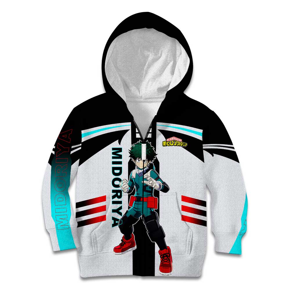 Izuku Midoriya My Hero Academia Kid Hoodie with One For All Quirk and Heroic Action Design - The Mazicc