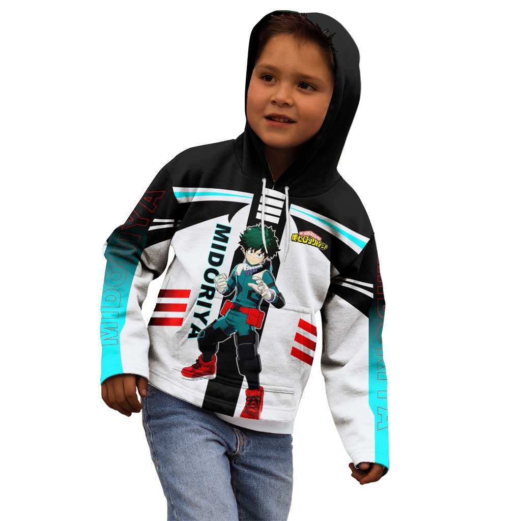 Izuku Midoriya My Hero Academia Kid Hoodie with One For All Quirk and Heroic Action Design - The Mazicc